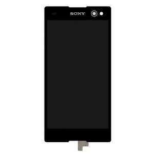 Дисплей для телефона Sony D2502/D2533/Xperia C3 черный, с тачскрином, модуль - фото