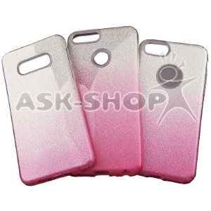 Силикон Samsung S9+/G965 градиент блестки розовые# - фото
